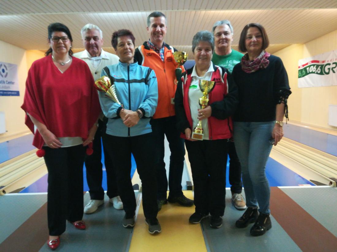 LAbg Ahrer Helga, Obmann.Stv. Seemann Horst, Stadtmeisterin Steinmetz Marianne, Stadtmeister Plank Gerhard, Stadtmeister Breitensport Günther Liselotte, Obmann ESV leoben Hopf Gerald, Gemeinderätin Sport Keshmiri Margit